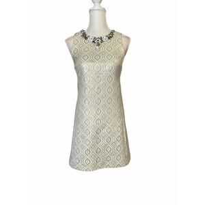 White House black market Embellished ivory sz 0 cocktail dress